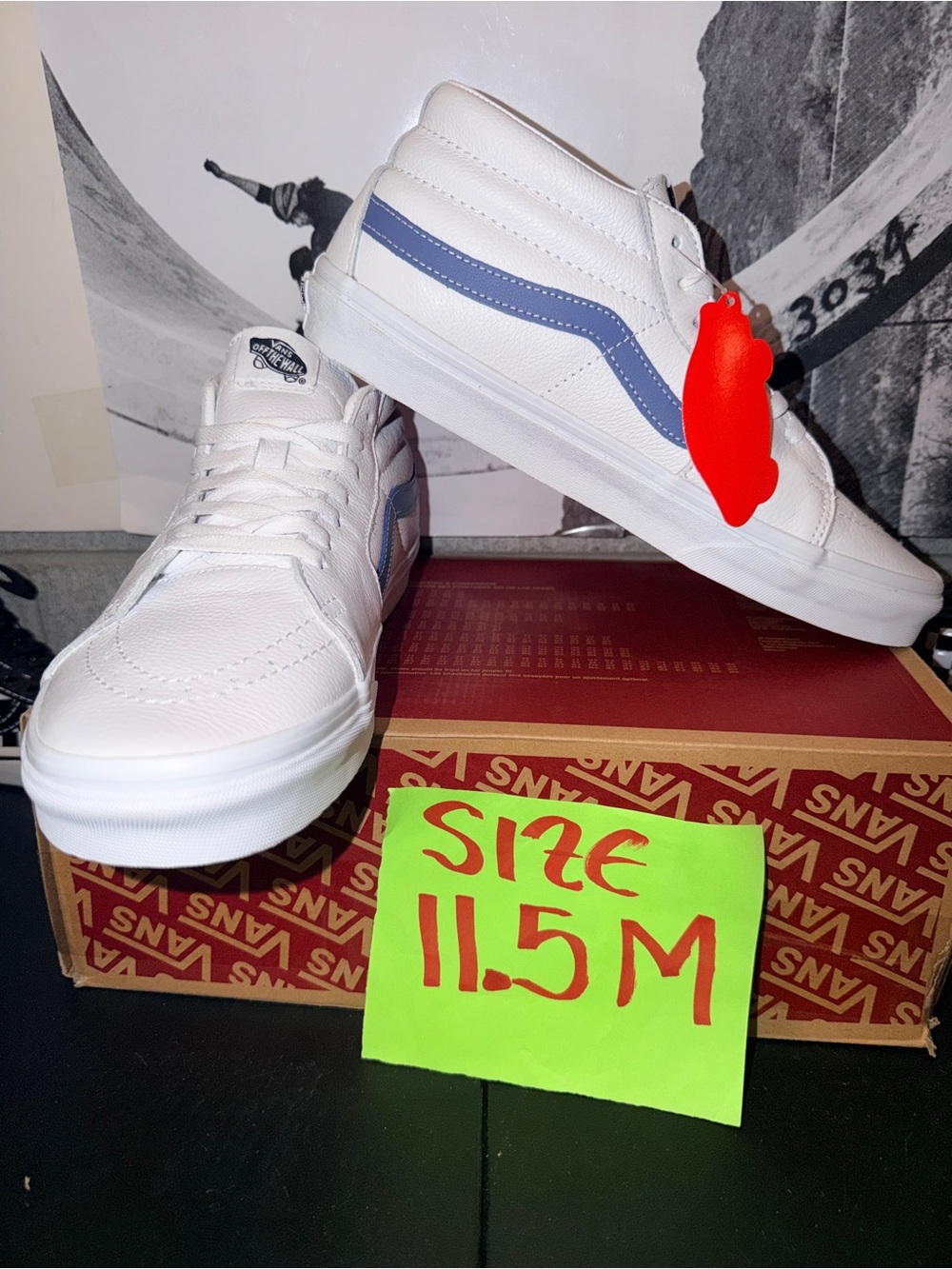Vans Sk8-Mid Leather sz 11.5 Men’s 13.0 Woman